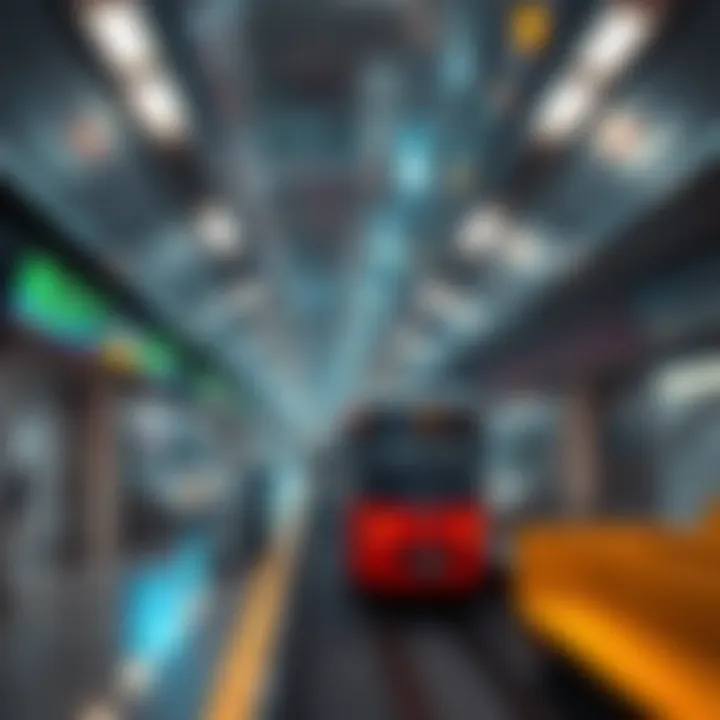 Modern Facilities Inside JBR 1 Tram Station Interior of JBR 1 Tram Station highlighting contemporary facilities