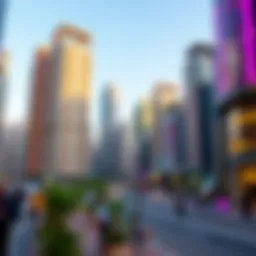 An architectural marvel showcasing the unique design of JLT buildings