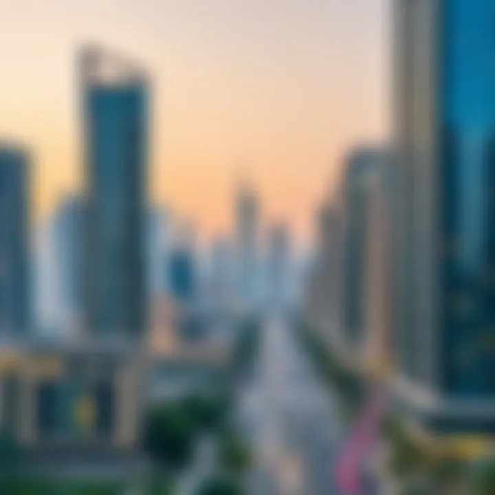 Real Estate Landscape of JLT The real estate landscape of JLT with stunning skyscrapers