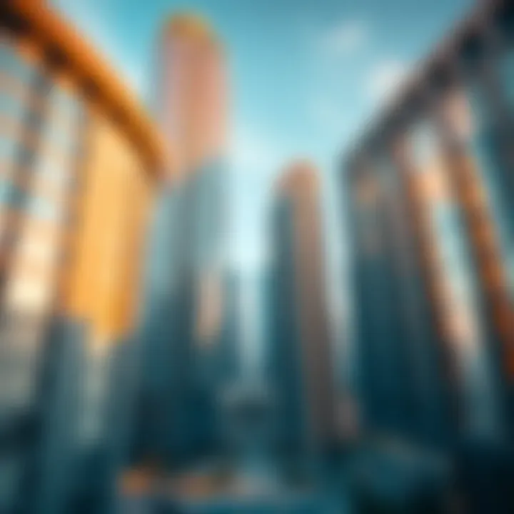 Modern architectural details of JLT Towers reflecting Dubai's innovation