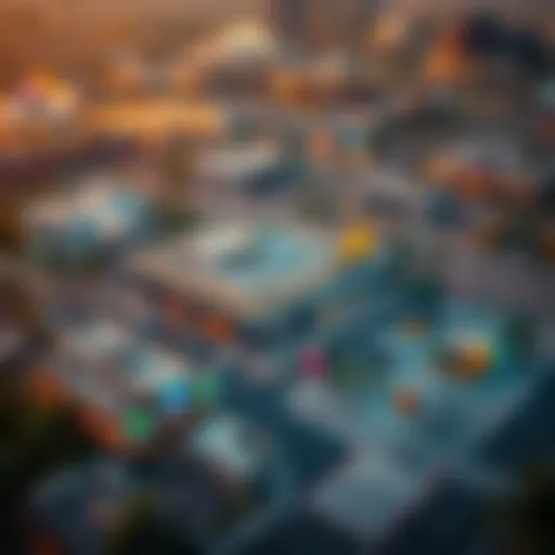 Aerial view of Silicon Oasis showcasing McDonald's vibrant location