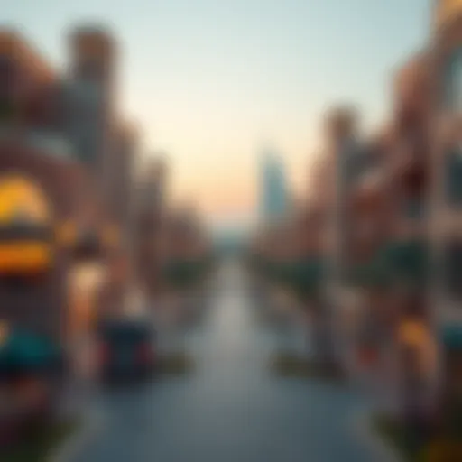 Stunning view of Meadows Village showcasing its unique architectural design