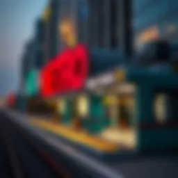 Metro station exterior view near International City