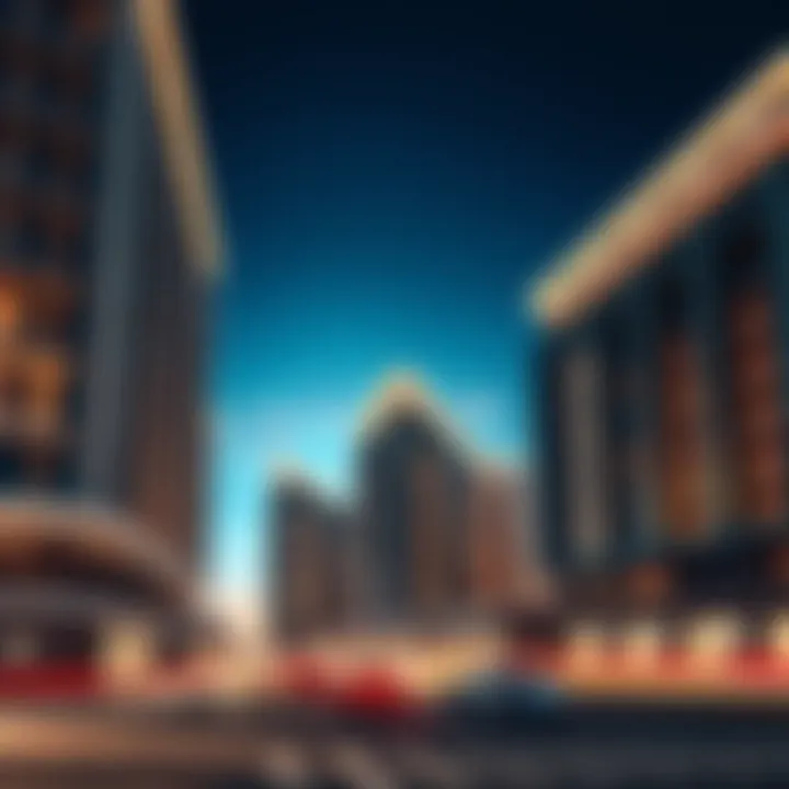 Modern residential buildings illustrating the urban development of Meydan