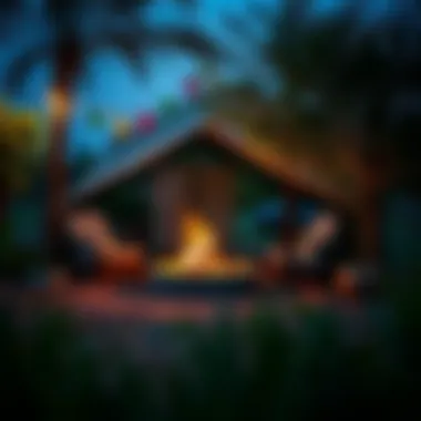 Eco-Friendly Campfire Experience Eco-friendly campfire setup surrounded by nature in Mushrif Park