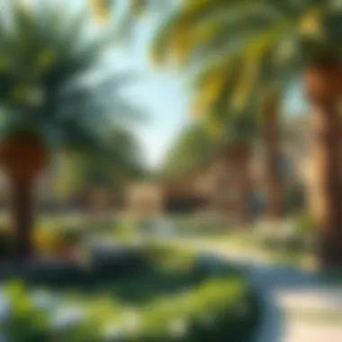 Lush landscaping surrounding the community of Oasis Star