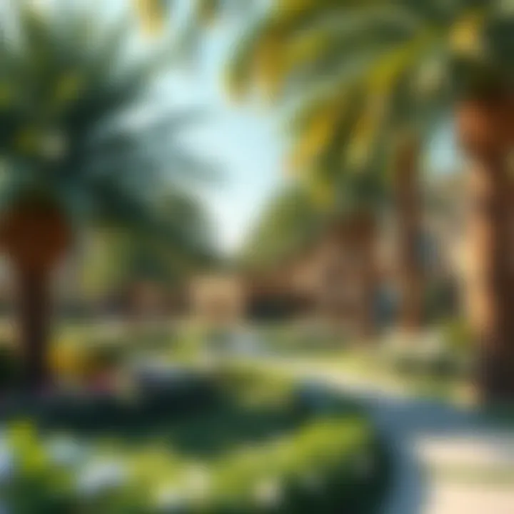 Lush landscaping surrounding the community of Oasis Star