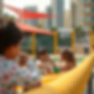 Children participating in a creative outdoor activity