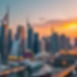 Luxurious skyline view of Dubai Marina showcasing modern architecture