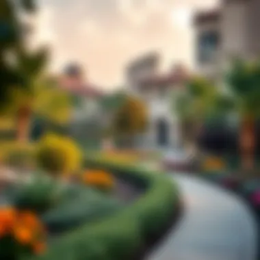 Landscaped Garden of an Exclusive Community Beautifully landscaped garden in an exclusive residential community