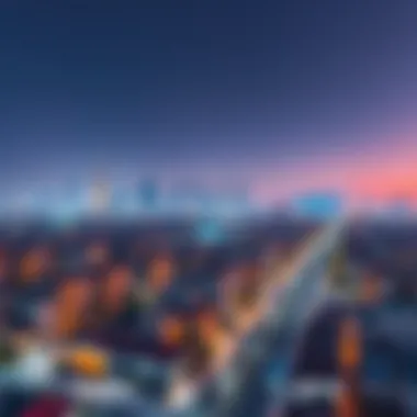 Skyline of Affluent Dubai Neighborhoods Stunning skyline view of upscale Dubai neighborhood