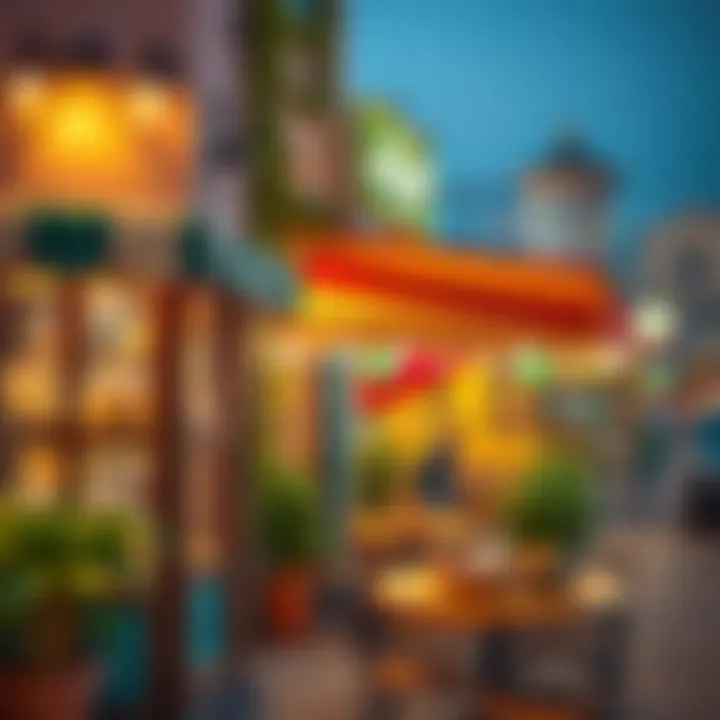 Café scene in Qusais featuring outdoor seating and local cuisine.