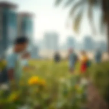 Community volunteers participating in conservation efforts at Rasal Khor