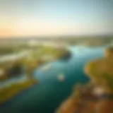 Panoramic View of Rasal Khor's Wetlands A panoramic view of Rasal Khor's diverse wetlands and mangroves