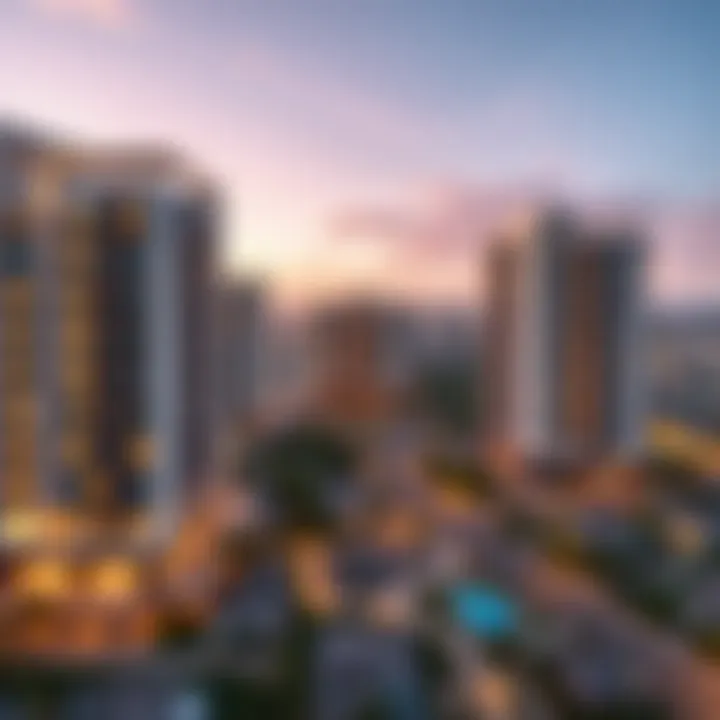 A panoramic view of Samari Residence showcasing the modern architecture