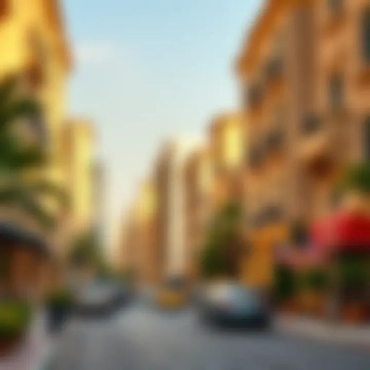 Charming Streets: The Essence of Dubai's Neighborhoods Charming streetscape of a typical Dubai residential area