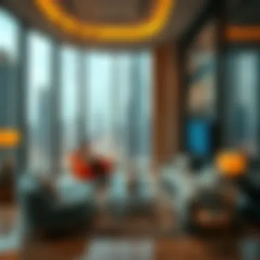 Luxurious Interior of Burj Khalifa Residence Luxurious interior of a residence in Burj Khalifa