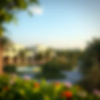 Serene Green Spaces Around Samari Residence Lush green surroundings of Samari Residence