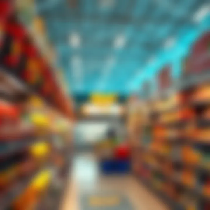 Diverse Product Aisles at Samari Supermarket Aisles filled with diverse products reflecting local culture