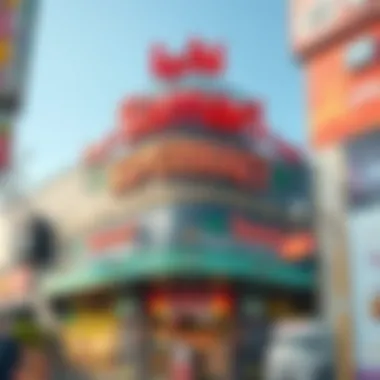 Vibrant Signage of Samari Supermarket Exterior view of Samari Supermarket showcasing its vibrant signage