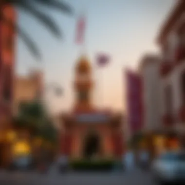 A historical landmark in Satwa Square representing the area's rich heritage