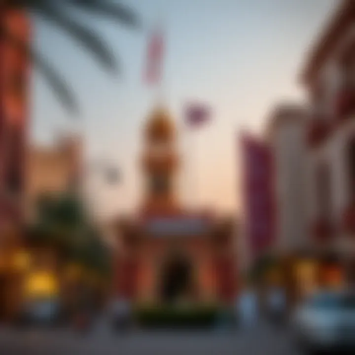 A historical landmark in Satwa Square representing the area's rich heritage