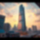 Stunning view of Silicon Plaza Tower showcasing its modern architecture