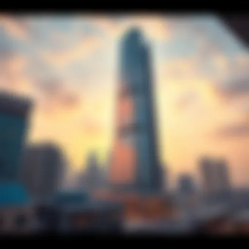 Stunning view of Silicon Plaza Tower showcasing its modern architecture