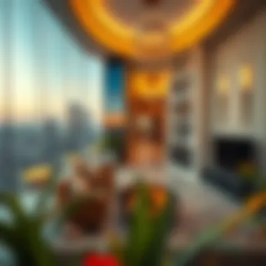 Interior design elements of Siraj Tower that enhance urban living