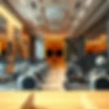 Modern gym interior showcasing innovative design and fitness equipment