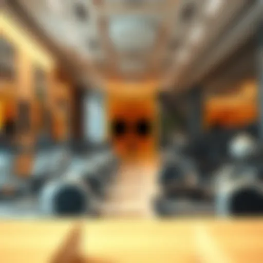 Modern gym interior showcasing innovative design and fitness equipment