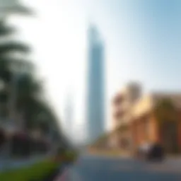 Stunning view of Spring Oasis Tower against a clear sky