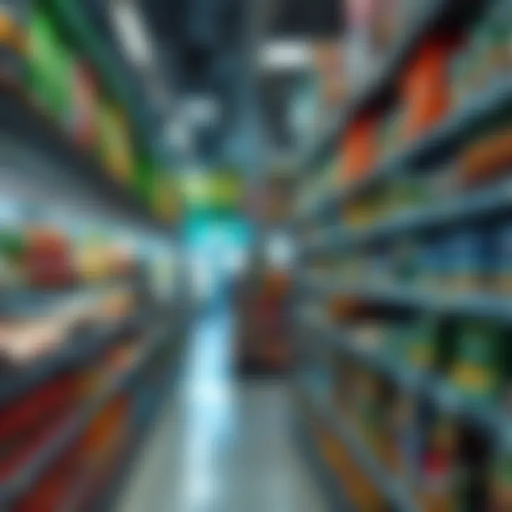 Vibrant selection of international food products