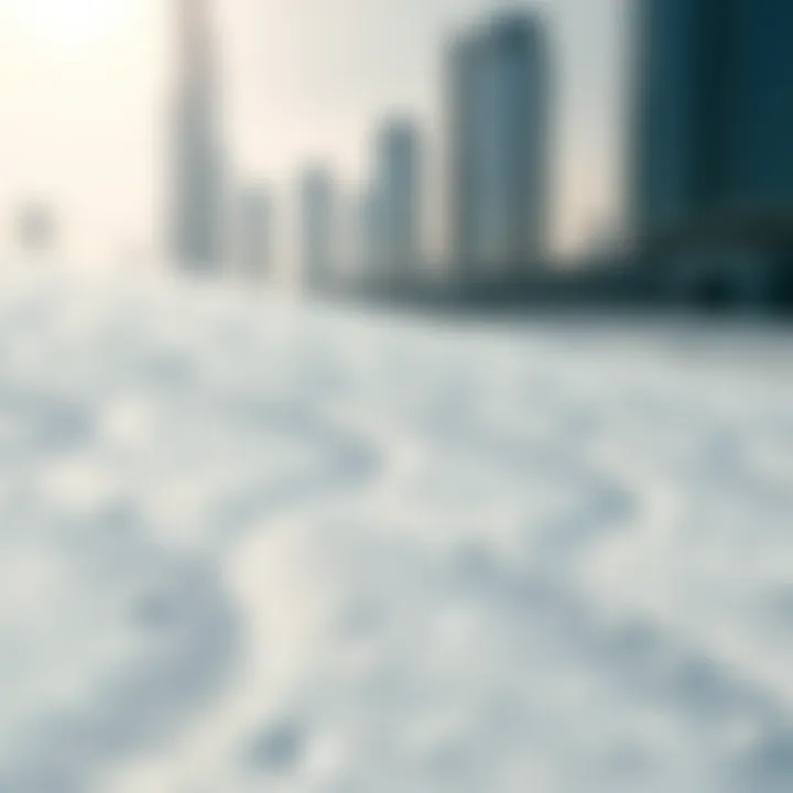 Glistening silver sands reflecting sunlight