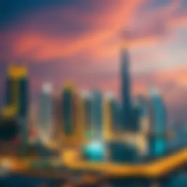 Skyline view of Dubai Marina showcasing luxury apartments