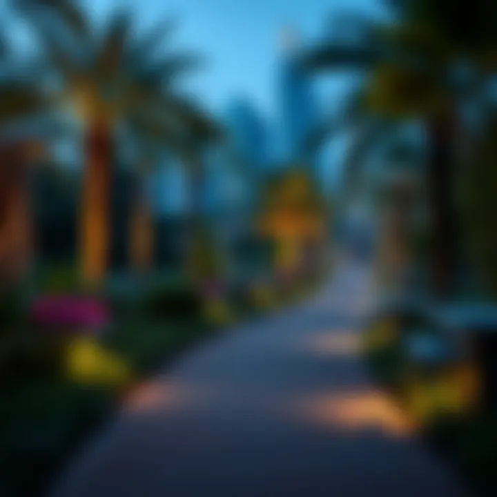 Tranquil Pathway in a Discovery Garden A serene pathway meandering through a Discovery Garden