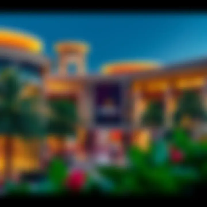 Stunning architectural view of the Discovery Gardens Pavilion Shops with modern design elements