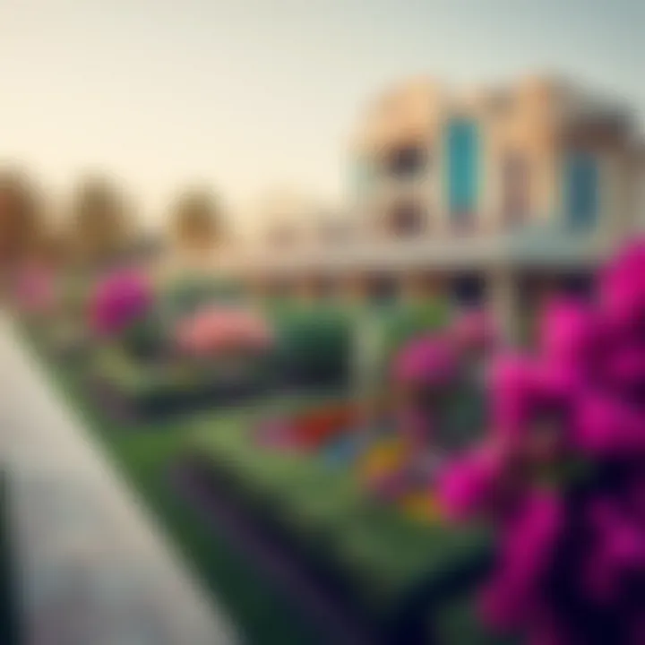 The Exquisite Landscaping of Escala House Beautifully landscaped garden surrounding Escala House