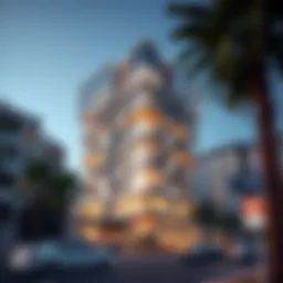 Stunning facade of Escala House showcasing modern architectural design