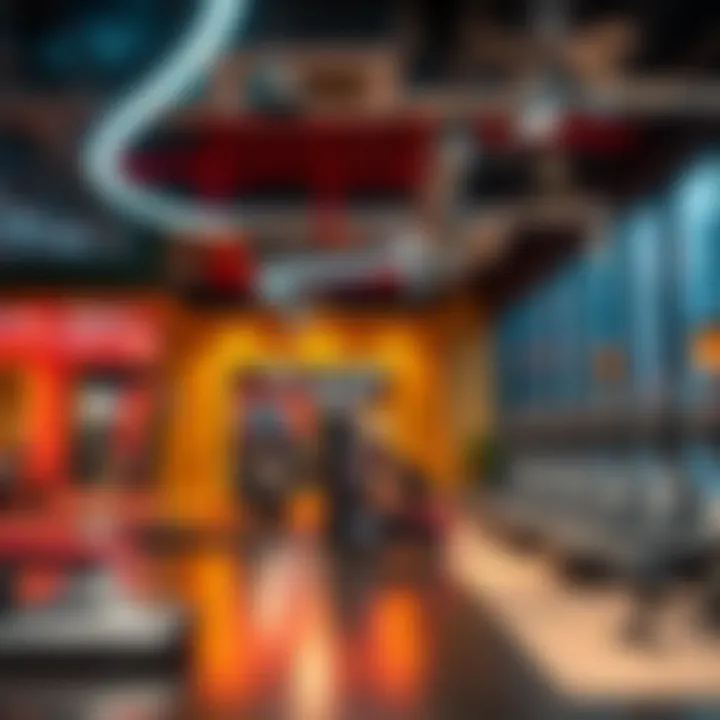 Stylish interiors of a city gym designed for a vibrant atmosphere