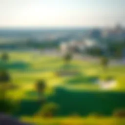 Lush green fairways of Jumeirah Golf Estates