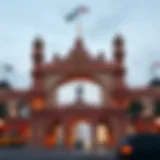 The majestic design of Liwan Gate showcasing intricate architectural details