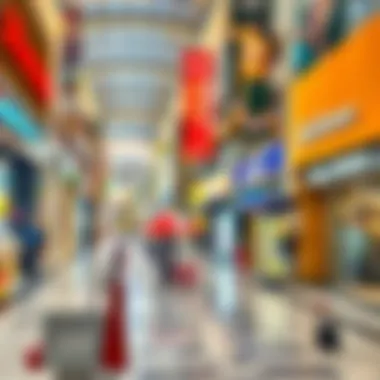 Vibrant shopping scene in Jebel Ali Mall filled with diverse retail options