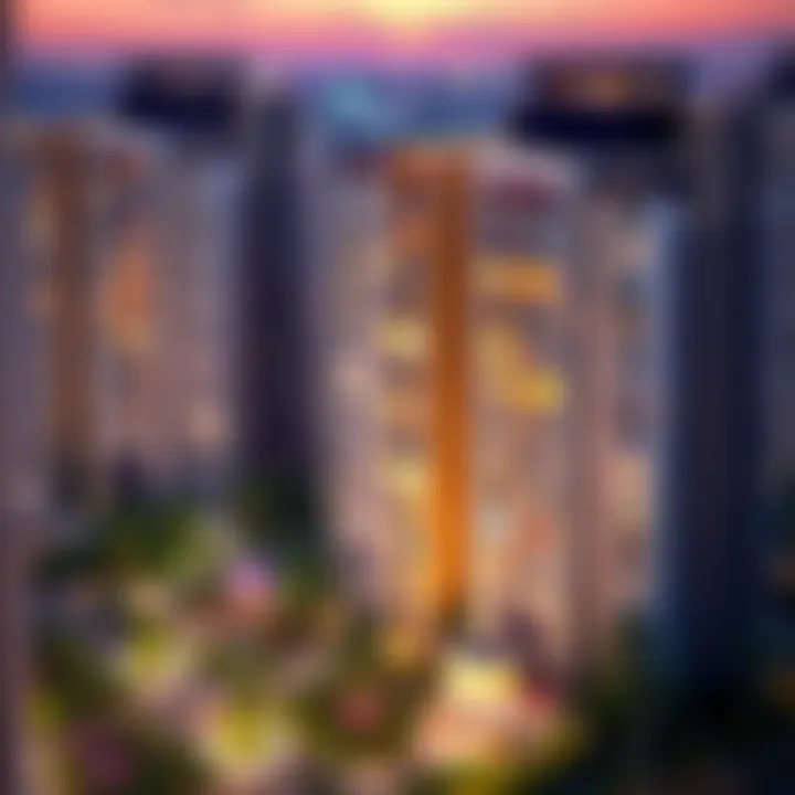 Stunning Architecture of Meadows Residences Architectural view of a residential complex in Meadows