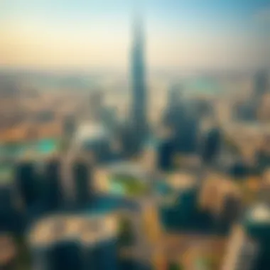 Aerial view highlighting the impact of Pinnacle Tower on Dubai's skyline