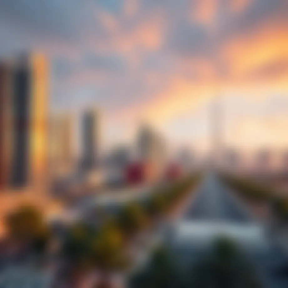 Stunning skyline view showcasing modern architecture in Dubai's residential areas