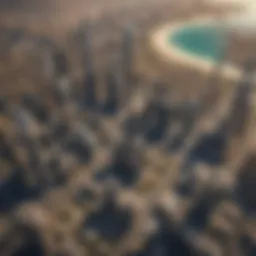 Aerial view of Dubai showcasing its iconic skyline and innovative architecture