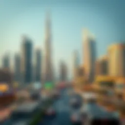 Breathtaking skyline of Downtown Dubai featuring iconic skyscrapers and modern architecture