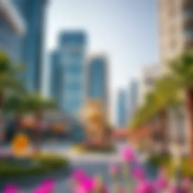Art installations and greenery enhancing the urban experience in Circle Care City