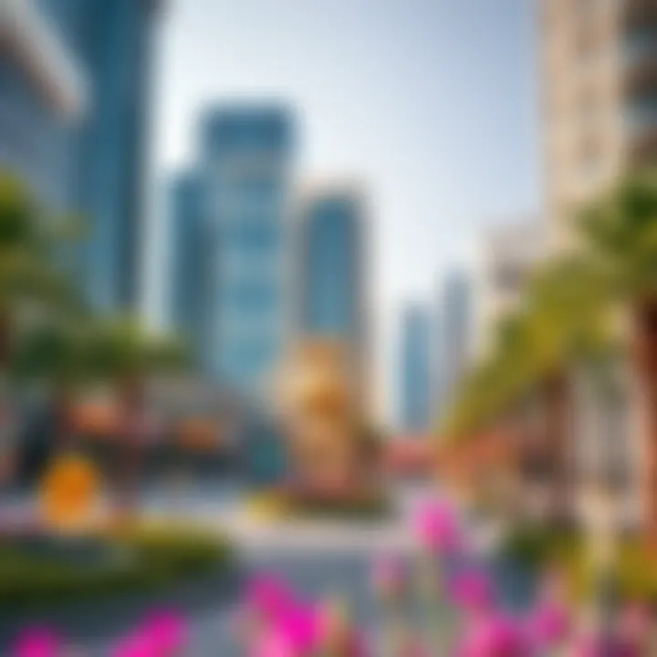Art installations and greenery enhancing the urban experience in Circle Care City